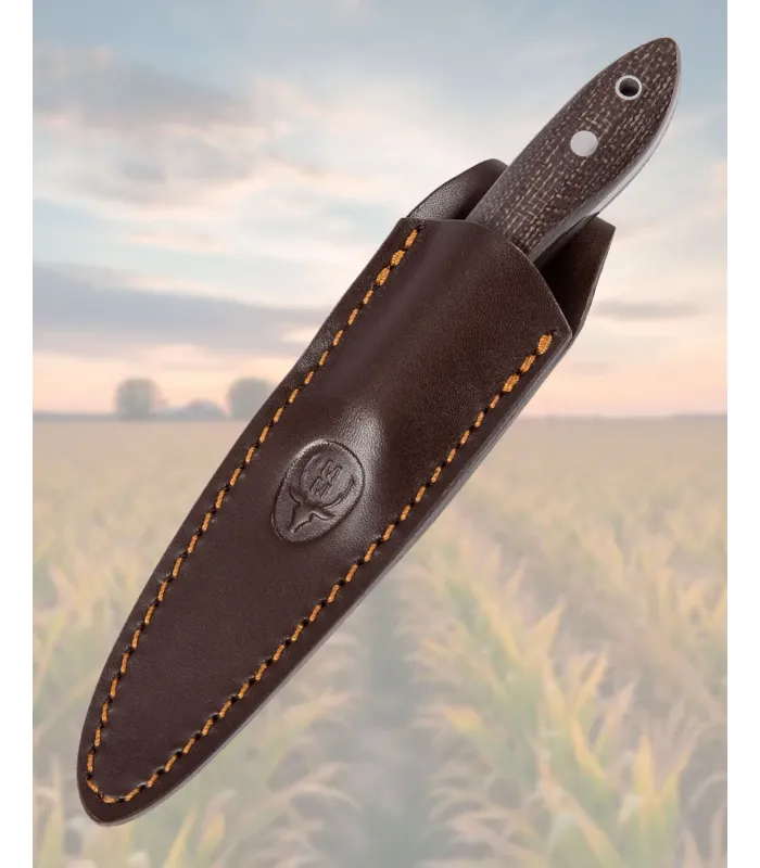 Muela Full Tang Knife with Micarta and Brown Jute Handles, with Sheath