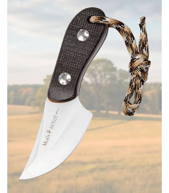 Muela Mouse Knife, Sandvik Steel Blade and Micarta Handles