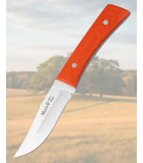 Muela fuld kniv med orange micarta håndtag