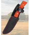 Faca integral Muela com cabo de micarta laranja
