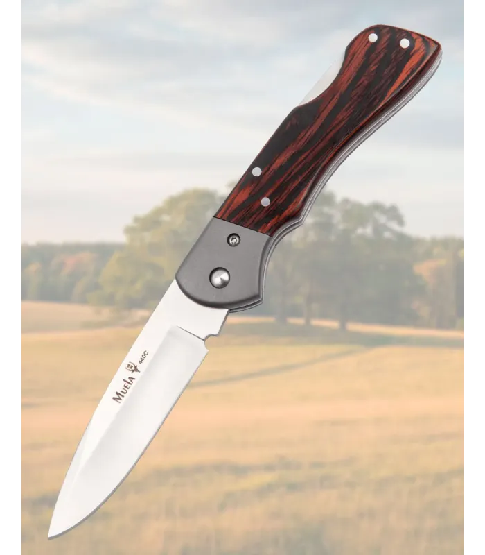 Coltello Muela in acciaio 440C legno corallo