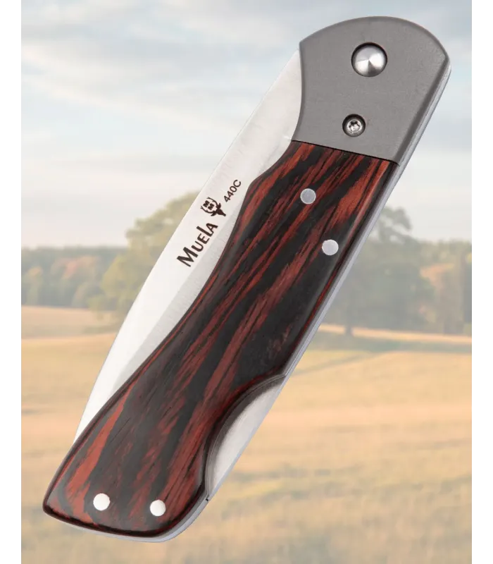 Muela Knife 440C Steel Coral Wood
