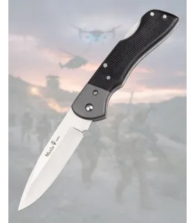 Canivete Muela 440C Micarta Preta Lock Back com capa