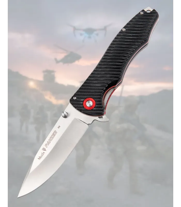 Muela Panzer kniv med D2 stål, micarta håndtag
