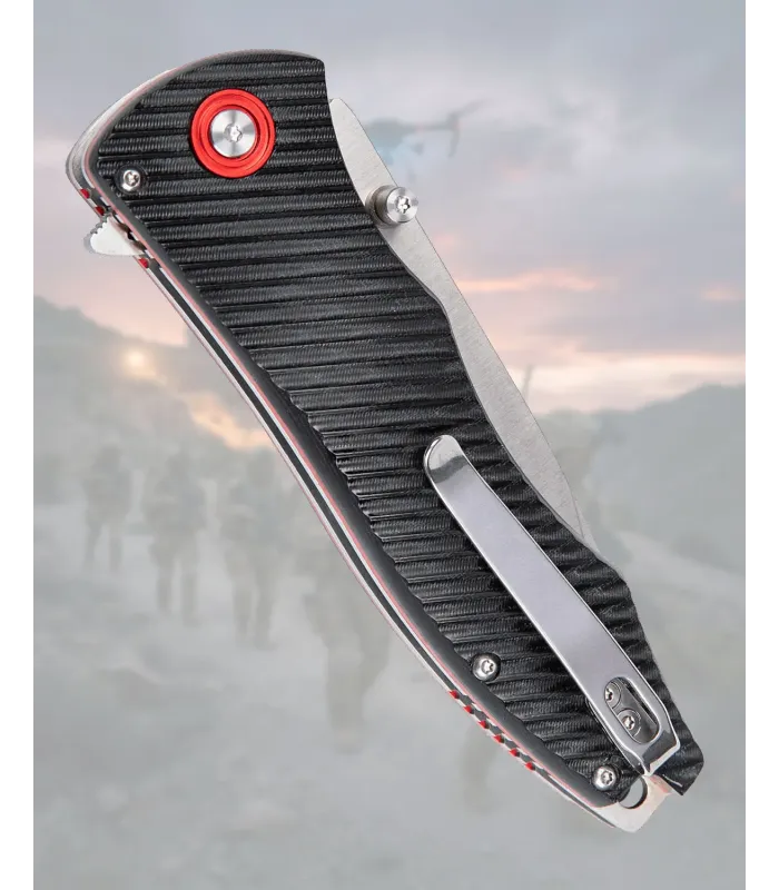 Muela Panzer Mes vouwmes D2 hooghardend, micarta handvat