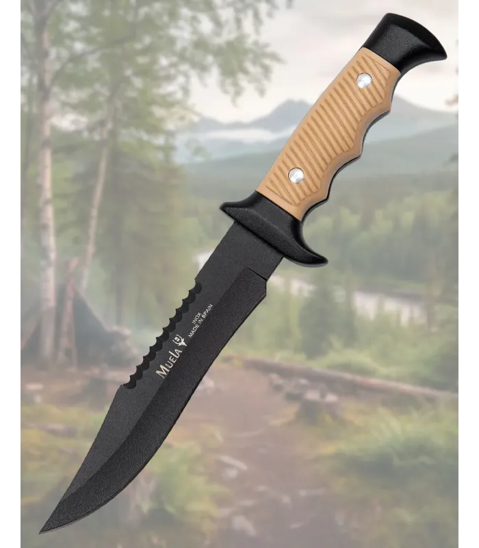 Coltello tattico Muela acciaio Nitro 42, manico in zamak