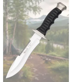 Cuchillo táctico Muela acero Nitro 42, mango zamak gris