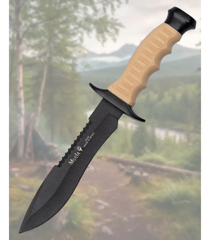 Nitro-42 Stålkniv med sort zamak håndtag 160 mm