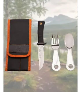 Muela Campingbesteck aus Edelstahl mit Cordura-Hülle