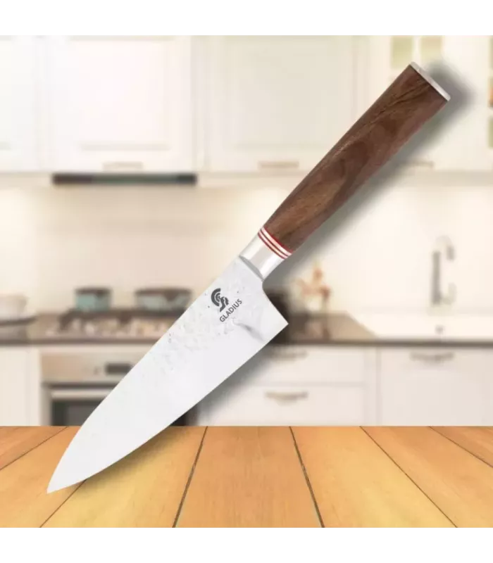 Couteau de chef en bois de noyer, Art Gladius ⚔️