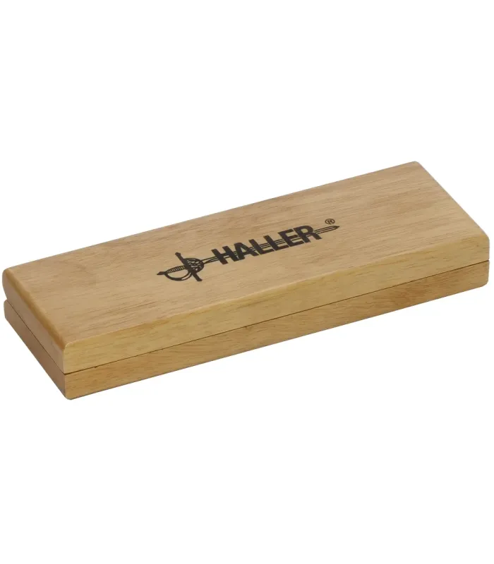 Premium damask zakmes, olijfhout, inclusief doos