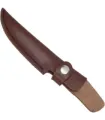 Coltello in Damasco con Manico in Radica e Guardia in Acciaio Inossidabile