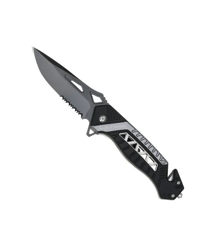 Couteau de secours Smith and Wesson gris