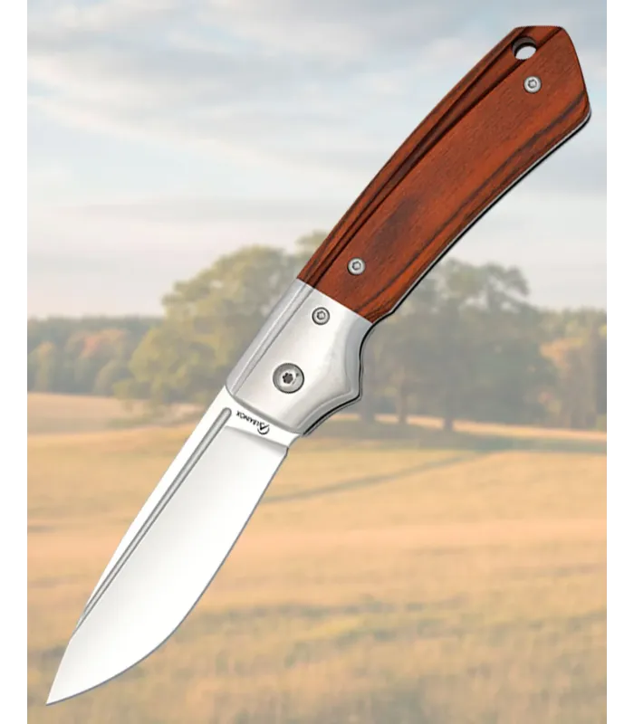 Couteau Albainox à piston, manche stamina rouge