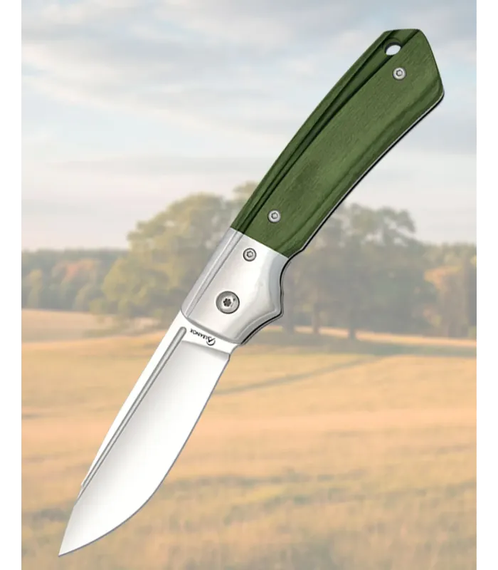 Navaja Albainox pistón, mango stamina verde