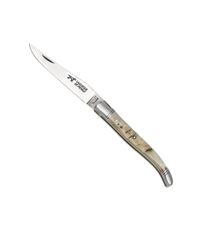 French Laguiole Knife with Ram Horn, 10 cm blade