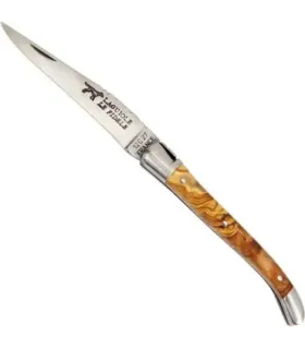 Klassisk Laguiole kniv med oliventræ og 12C27 stål