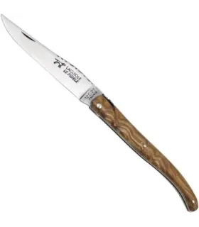 Forged Laguiole Knife, Natural Olive Handle