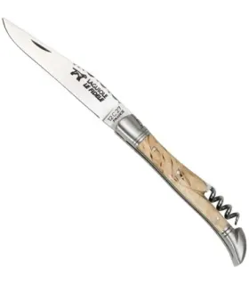 Klassisches Laguiole-Messer aus Buchenholz mit Korkenzieher