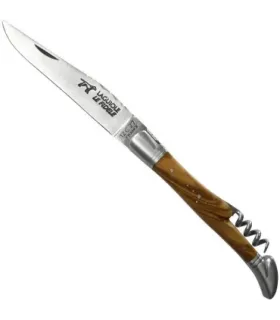 Französisches Laguiole-Messer aus Olivenholz mit Korkenzieher