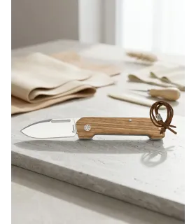 Albainox Zebra Wood Pocket Knife Satin Finish