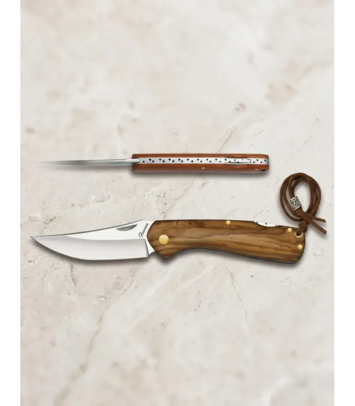Albainox Back Lock Zebra Wood Pocket Knife 8.5cm