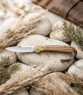 Coltello da campo Albainox con guarnizione decorata/zebra