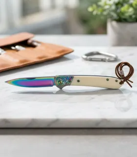 Albainox veldmes, regenboog lemmet en bolster