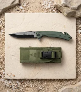 K25 Tactical Knife with G10 Handle and Saw