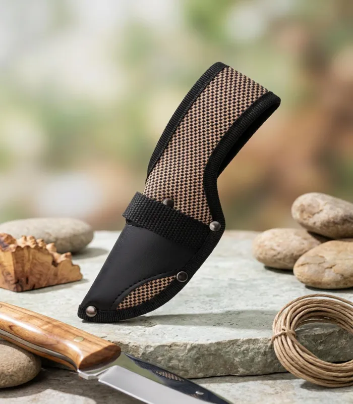 440 Steel Hunting Knife, Mirror Finish, Maple Handle