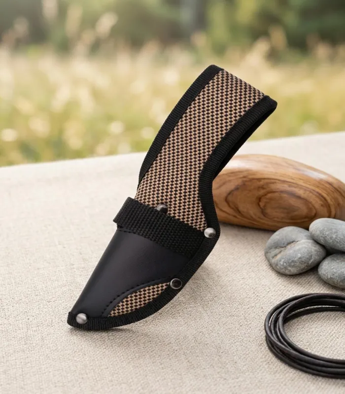 Couteau de chasse en acier 440, finition miroir, poignée en pakkawood