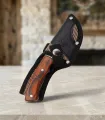 Cuchillo caza acero 440 brillo espejo, mango Pakkawood