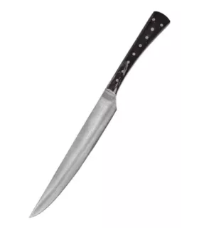 Køkkenkniv i rustfrit stål med etui (23,5 cm.)