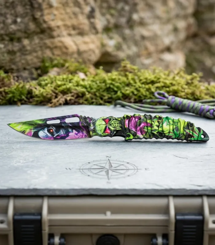 Albainox Skull Green Knife