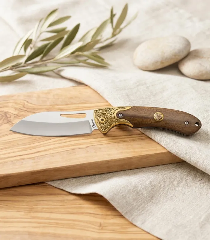 Albainox Decorative Field Knife with Gold-Finished Guard