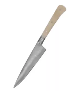 Couteau de cuisine avec manche en os, avec étui (18 cm). ⚔️