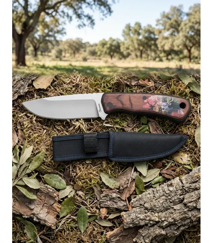 Cuchillo de caza Albainox modelo Ciervo, con funda