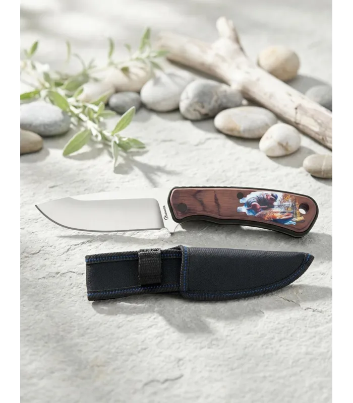 Jagtkniv Albainox model Fiskeri, med etui