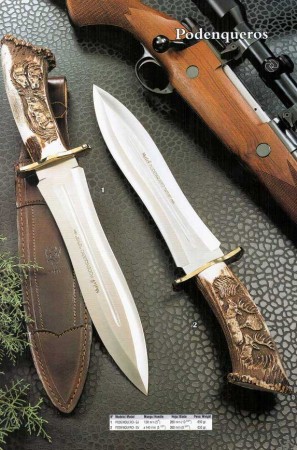 Cuchillo Podenquero con puño de asta de ciervo tallada