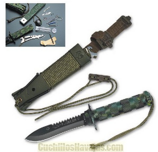 Cuchillo superviviencia Jungle King II camo - Equipamiento completo de camuflaje