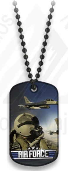 Placa con cadena de bolas Air Force
