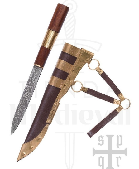 Cuchillo Seax Damasquino - Cuchillos Vikingos
