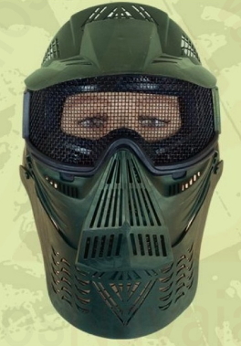 Máscara Airsoft Verde Con Rejilla