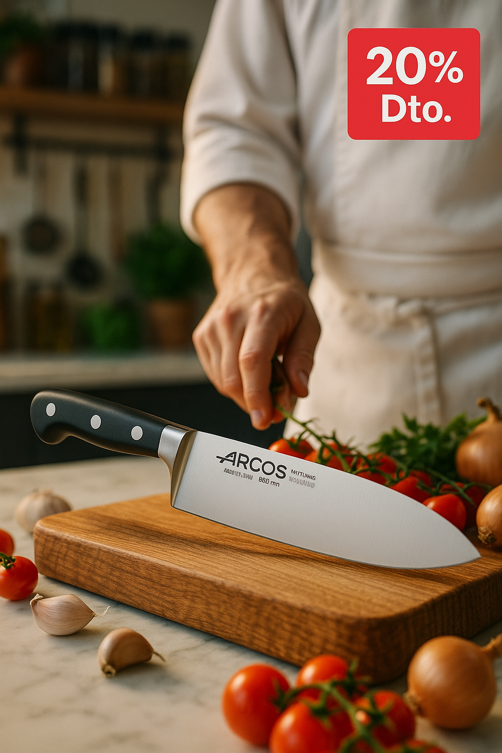 Cuchillos marca española Arcos con 20% de descuento